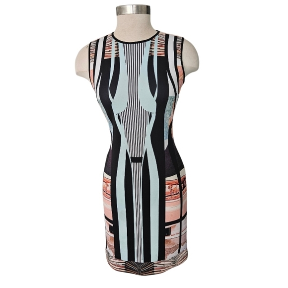 Clover Canyon Sleevless  Geometric Mini Scuba Dress - Picture 4 of 11